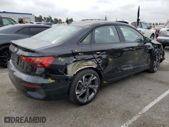 2022 Audi A3 Premium with VIN WAUAUDGY0NA094309, listed as a Copart auction lot 55580283 with 5,664 mi miles. Bid and sale history available at carsss.com. Image 3.