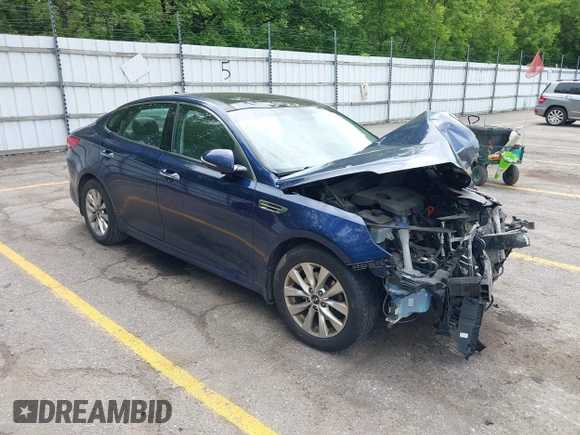 2016 Kia Optima EX with VIN 5XXGU4L30GG013940, listed as a IAAI auction lot 42371297 with Not provided miles and . Bid and sale history available at DreamBid. Image 1.