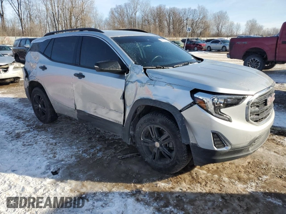 2020 GMC Terrain SLE with VIN 3GKALTEV5LL124987, listed as a Copart auction lot 41757705 with 76,973 mi miles and Salvage Title. Bid and sale history available at DreamBid. Image 4.