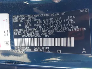 2011 Toyota Sienna XLE AAS with VIN 5TDYK3DC9BS070504, listed as a IAAI auction lot 42046045 with 193,066 mi miles and . Bid and sale history available at DreamBid. Image 9.