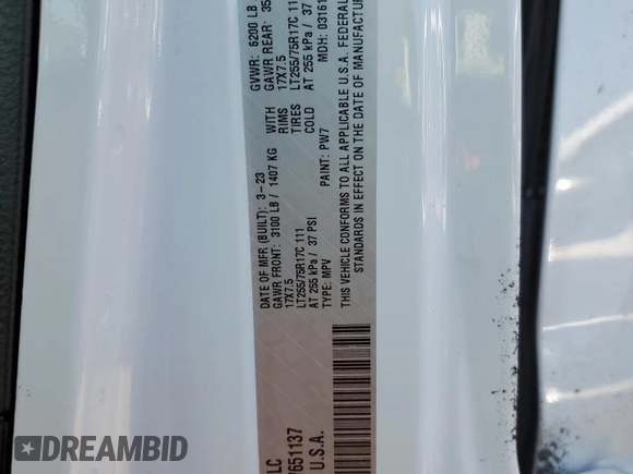 2023 Jeep Wrangler с VIN 1C4JJXN65PW651137, выставлен на аукционе Copart как лот 56337465 с пробегом 22 349 миль миль и Списание • Salvage title. История ставок и продаж доступна на DreamBid. Изображение 13.