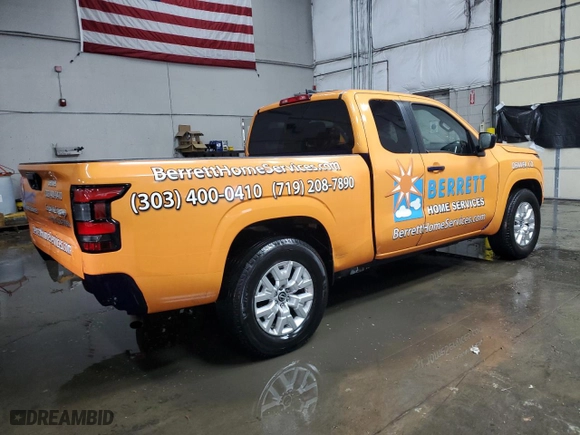 2023 Nissan Frontier S with VIN 1N6ED1CL0PN648406, listed as a Copart auction lot 45316955 with 25,893 mi miles and Salvage Title. Bid and sale history available at carsss.com. Image 3.