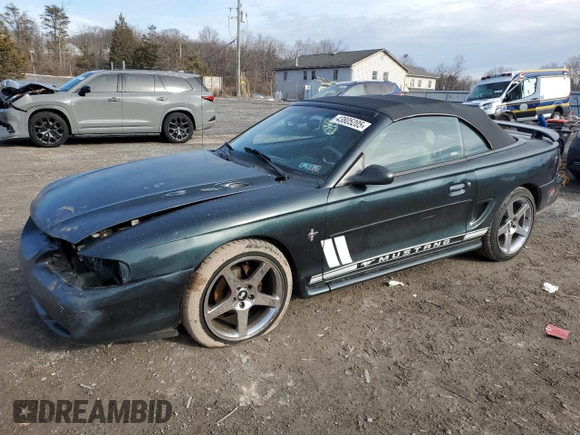 1998 Ford Mustang with VIN 1FAFP4442WF231861, listed as a Copart auction lot 43805205 with 193,569 mi miles and Salvage Title. Bid and sale history available at carsss.com. Image 1.