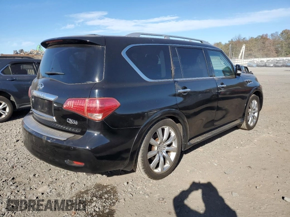2011 Infiniti QX56 8-passenger with VIN JN8AZ2NC0B9301783, listed as a Copart auction lot 76326614 with 111,861 mi miles and Clean Title. Bid and sale history available at carsss.com. Image 3.