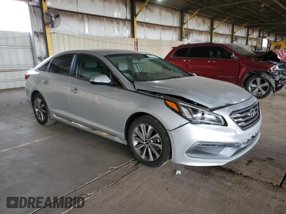 2017 Hyundai Sonata Sport with VIN 5NPE34AF4HH553952, listed as a Copart auction lot 50215765 with 97,688 mi miles and Salvage Title. Bid and sale history available at DreamBid. Image 4.