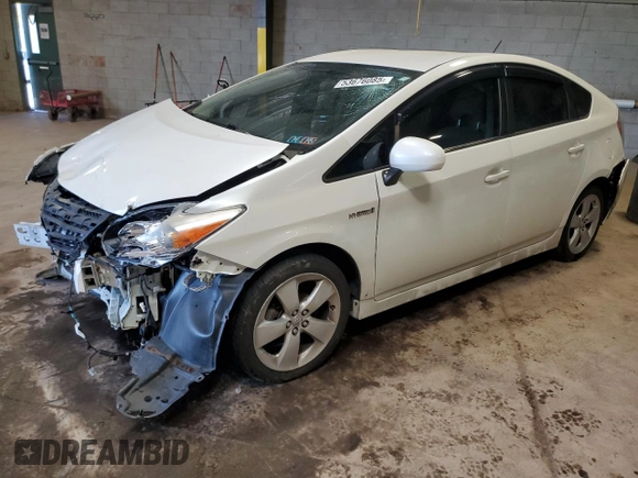 2013 Toyota Prius One with VIN JTDKN3DU2D5598707, listed as a Copart auction lot 53676085 with 171,732 mi miles and Salvage Title. Bid and sale history available at DreamBid. Image 1.