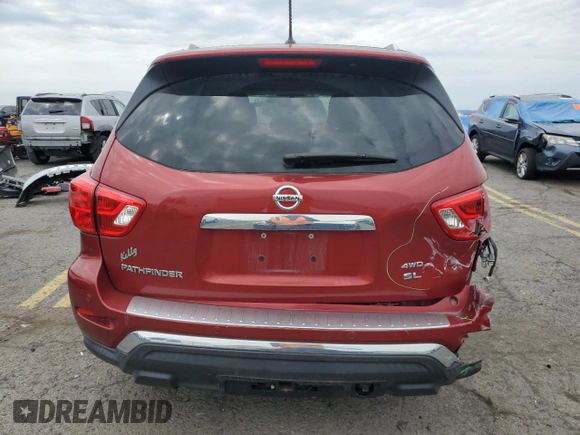 2017 Nissan Pathfinder SL with VIN 5N1DR2MM1HC609569, listed as a Copart auction lot 53081315 with 100,912 mi miles and Salvage Title. Bid and sale history available at carsss.com. Image 6.