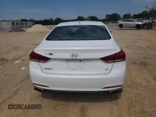 2015 Hyundai Genesis 3.8L with VIN KMHGN4JE4FU074665, listed as a Copart auction lot 57383014 with 120,469 mi miles and Salvage Title. Bid and sale history available at carsss.com. Image 6.