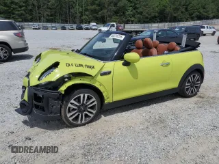 2022 MINI Convertible Cooper S z VIN WMW43DL0XN3P09016, wystawiony jako Copart lot #56379755 z przebiegiem 32 509 mil mil oraz Szkoda całkowita • Salvage title. Historia ofert i sprzedaży dostępna na DreamBid. Obrazek 1.