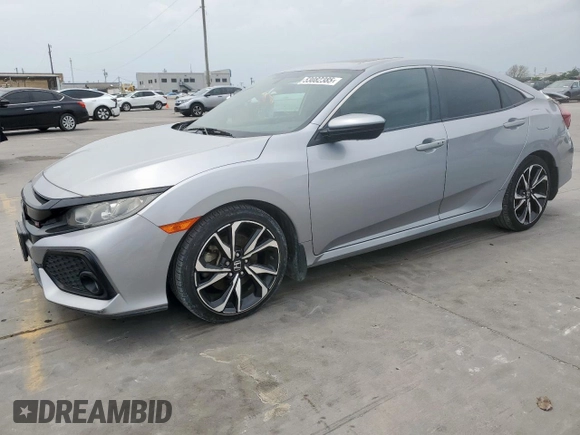 2017 Honda Civic Sedan Si with VIN 2HGFC1E51HH705216, listed as a Copart auction lot 53082385 with 77,093 mi miles and Salvage Title. Bid and sale history available at carsss.com. Image 1.