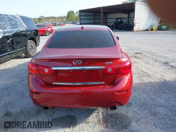 2015 Infiniti Q50 Premium with VIN JN1BV7AP1FM340227, listed as a IAAI auction lot 41662965 with 129,766 mi miles. Bid and sale history available at carsss.com. Image 17.