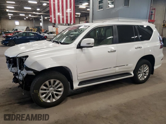 2017 Lexus GX 460 z VIN JTJBM7FX1H5156490, wystawiony jako Copart lot #55079285 z przebiegiem 118 072 mil mil oraz Szkoda całkowita • Salvage title. Historia ofert i sprzedaży dostępna na DreamBid. Obrazek 1.