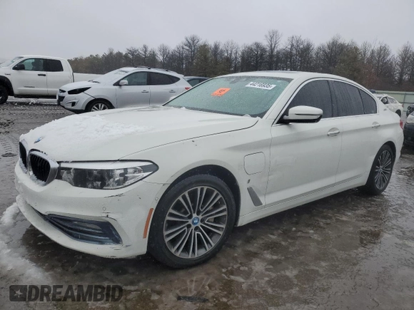 2018 BMW 5 Series 530e xDrive with VIN WBAJB1C52JG623976, listed as a Copart auction lot 44216935 with 110,246 mi miles and Clean Title. Bid and sale history available at carsss.com. Image 1.