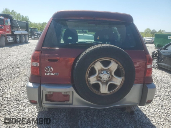 2005 Toyota RAV4 with VIN JTEGD20VX50051132, listed as a Copart auction lot 53438235 with 281,336 mi miles and Salvage Title. Bid and sale history available at carsss.com. Image 6.