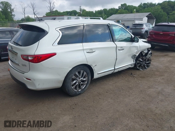 2015 Infiniti QX60 z VIN 5N1AL0MM3FC546979, wystawiony jako IAAI lot #42192346 z przebiegiem 181 679 mil mil oraz . Historia ofert i sprzedaży dostępna na DreamBid. Obrazek 4.