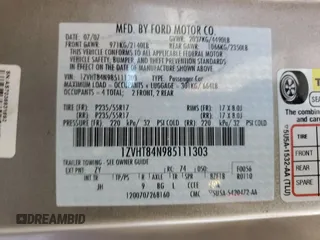 2008 Ford Mustang Deluxe with VIN 1ZVHT84N985111303, listed as a Copart auction lot 53683915 with 94,751 mi miles and Salvage Title. Bid and sale history available at carsss.com. Image 13.