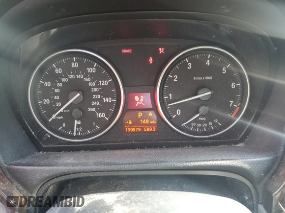 2008 BMW 3 Series 328i with VIN WBAVA37518NL43773, listed as a Copart auction lot 50544055 with 139,579 mi miles and Salvage Title. Bid and sale history available at DreamBid. Image 9.