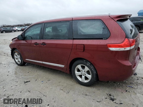 2013 Toyota Sienna L with VIN 5TDZK3DC0DS395209, listed as a Copart auction lot 43068555 with 88,628 mi miles and Clean Title. Bid and sale history available at carsss.com. Image 2.