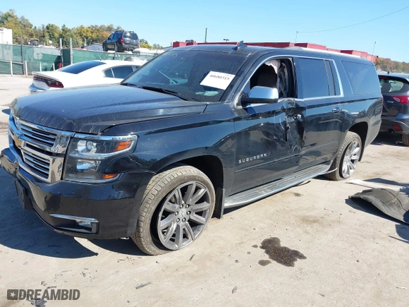 2017 Chevrolet Suburban Premier with VIN 1GNSKJKC7HR281583, listed as a IAAI auction lot 40680315 with 69,192 mi miles. Bid and sale history available at carsss.com. Image 2.