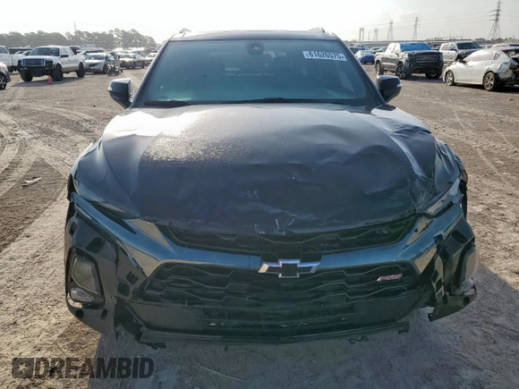 2022 Chevrolet Blazer RS with VIN 3GNKBERS0NS112129, listed as a Copart auction lot 61626575 with 27,600 mi miles and Salvage title. Bid and sale history available at DreamBid. Image 5.