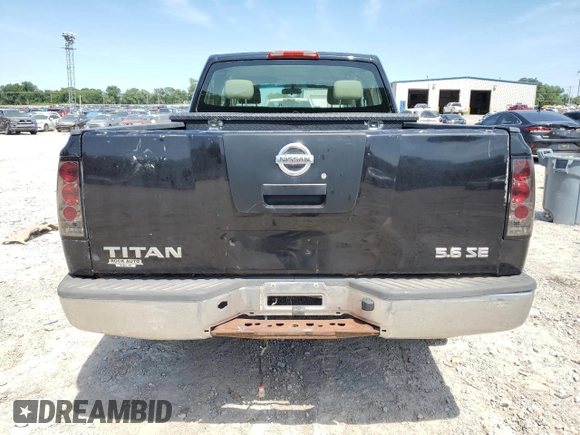 2008 Nissan Titan XE with VIN 1N6BA06A88N301438, listed as a Copart auction lot 59638385 with 122,576 mi miles and Salvage title. Bid and sale history available at DreamBid. Image 6.