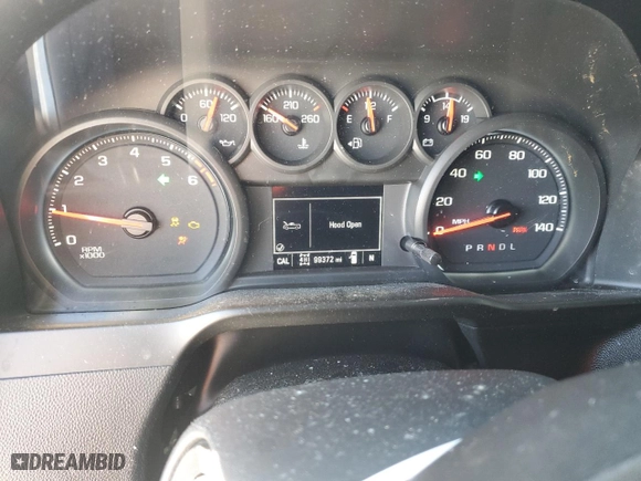 2021 Chevrolet Silverado 1500 Custom with VIN 3GCUYBEF7MG139174, listed as a Copart auction lot 44050065 with 99,372 mi miles and Salvage Title. Bid and sale history available at carsss.com. Image 9.