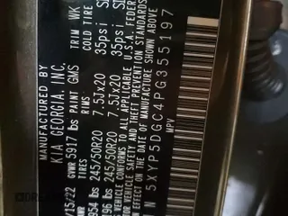 2023 Kia Telluride SX Prestige X-Pro с VIN 5XYP5DGC4PG355197, выставлен на аукционе Copart как лот 43072615 с пробегом 41 837 миль миль и Списание • Salvage title. История ставок и продаж доступна на DreamBid. Изображение 13.
