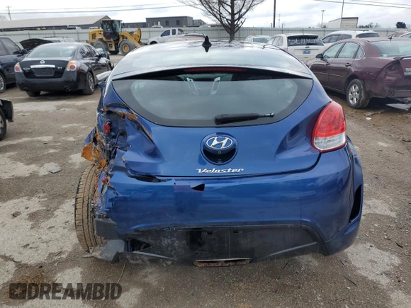 2017 Hyundai Veloster with VIN KMHTC6AD8HU324368, listed as a Copart auction lot 37286853 with 90,777 mi miles. Bid and sale history available at carsss.com. Image 6.