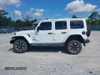 2019 Jeep Wrangler Unlimited Sahara with VIN 1C4HJXEG4KW514206, listed as a IAAI auction lot 42247094 with 45,712 mi miles and . Bid and sale history available at DreamBid. Image 14.