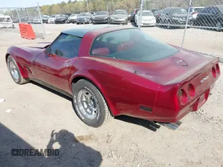 1981 Chevrolet Corvette with VIN 1G1AY8769B5102708, listed as a IAAI auction lot 41895949 with 98,292 mi miles. Bid and sale history available at carsss.com. Image 3.
