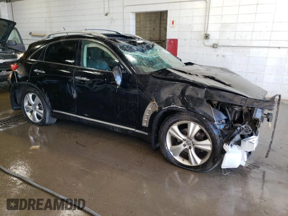 2010 Infiniti FX35 with VIN JN8AS1MWXAM854771, listed as a Copart auction lot 70682914 with 163,118 mi miles and Salvage Title. Bid and sale history available at carsss.com. Image 4.