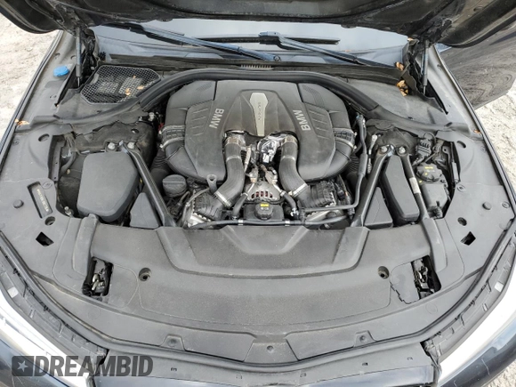 2018 BMW 7 Series 750i with VIN WBA7F0C55JGM23795, listed as a Copart auction lot 81168143 with 114,285 mi miles and Salvage Title. Bid and sale history available at carsss.com. Image 11.