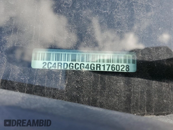 2016 Dodge Grand Caravan SXT with VIN 2C4RDGCG4GR176028, listed as a Copart auction lot 54920445 with 157,131 mi miles and Salvage Title. Bid and sale history available at DreamBid. Image 14.