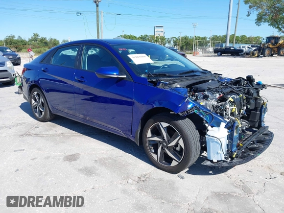 2023 Hyundai Elantra SEL with VIN KMHLS4AG2PU387529, listed as a IAAI auction lot 41825006 with 25,102 mi miles and . Bid and sale history available at carsss.com. Image 1.