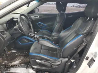 2014 Hyundai Veloster Turbo with VIN KMHTC6AEXEU193268, listed as a Copart auction lot 45005875 with 86,133 mi miles and Salvage Title. Bid and sale history available at carsss.com. Image 7.