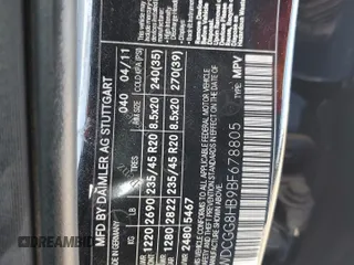 2011 Mercedes-Benz GLK 350 with VIN WDCGG8HB9BF678805, listed as a Copart auction lot 69872274 with 139,268 mi miles and Salvage Title. Bid and sale history available at DreamBid. Image 15.