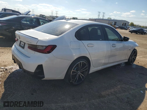 2023 BMW 3 Series 330e xDrive with VIN 3MW39FS03P8D11146, listed as a Copart auction lot 72354834 with 19,517 mi miles and Salvage Title. Bid and sale history available at carsss.com. Image 3.