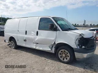 2014 Chevrolet Express Cargo Van with VIN 1GCSGAFX2E1121841, listed as a IAAI auction lot 42028712 with 164,768 mi miles. Bid and sale history available at carsss.com. Image 6.