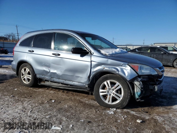 2010 Honda CR-V EX with VIN 3CZRE4H56AG702864, listed as a Copart auction lot 45662735 with 153,042 mi miles and Salvage Title. Bid and sale history available at carsss.com. Image 4.