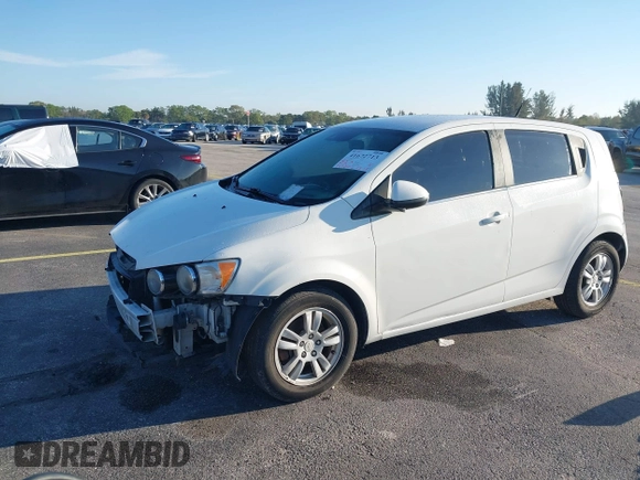 2014 Chevrolet Sonic LT with VIN 1G1JC6SH8E4130375, listed as a IAAI auction lot 41672713 with 167,012 mi miles. Bid and sale history available at carsss.com. Image 2.