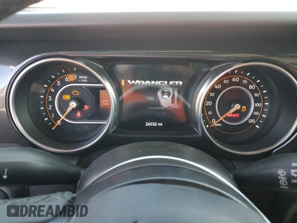 2023 Jeep Wrangler Sport Altitude with VIN 1C4HJXDG3PW623930, listed as a Copart auction lot 46733035 with 26,032 mi miles and Salvage Title. Bid and sale history available at DreamBid. Image 9.