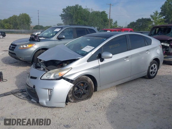 2013 Toyota Prius One with VIN JTDKN3DU8D5635176, listed as a IAAI auction lot 40110997 with 145,199 mi miles. Bid and sale history available at carsss.com. Image 2.