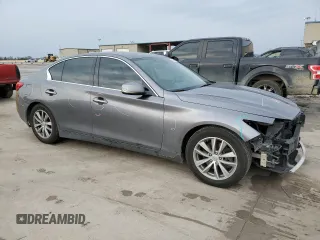 2014 Infiniti Q50 Sport with VIN JN1BV7AP2EM673700, listed as a Copart auction lot 47600985 with 136,475 mi miles and Salvage Title. Bid and sale history available at DreamBid. Image 4.