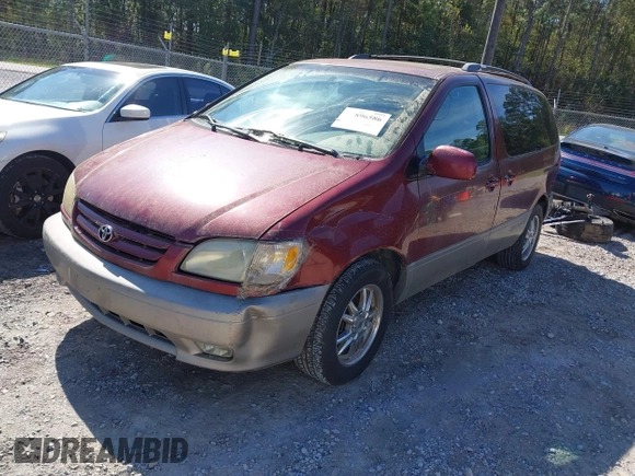 2001 Toyota Sienna LE with VIN 4T3ZF13C61U336492, listed as a IAAI auction lot 41896586 with 191,571 mi miles. Bid and sale history available at carsss.com. Image 2.
