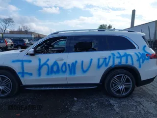 2022 Mercedes-Benz GLS 450 z VIN 4JGFF5KE7NA605029, wystawiony jako IAAI lot #41084955 z przebiegiem 47 501 mil mil oraz . Historia ofert i sprzedaży dostępna na DreamBid. Obrazek 6.
