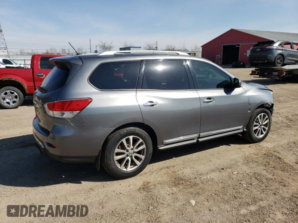 2015 Nissan Pathfinder SL z VIN 5N1AR2MM9FC694354, wystawiony jako Copart lot #53834035 z przebiegiem 217 650 mil mil oraz Szkoda całkowita • Salvage title. Historia ofert i sprzedaży dostępna na DreamBid. Obrazek 3.