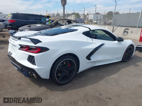 2020 Chevrolet Corvette 3LT with VIN 1G1Y82D40L5109949, listed as a IAAI auction lot 40577133 with 1 mi miles. Bid and sale history available at carsss.com. Image 4.