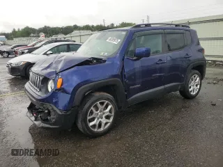 2017 Jeep Renegade Latitude z VIN ZACCJBBB5HPF79240, wystawiony jako Copart lot #60399975 z przebiegiem 65 242 mil mil oraz Szkoda całkowita • Salvage title. Historia ofert i sprzedaży dostępna na DreamBid. Obrazek 1.