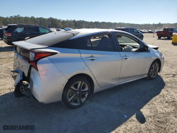 2022 Toyota Prius L Eco with VIN JTDKAMFU9N3167860, listed as a Copart auction lot 88081845 with 0 mi miles and Salvage Title. Bid and sale history available at carsss.com. Image 3.