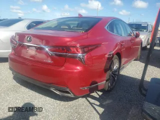 2018 Lexus LS with VIN JTHB51FF5J5005774, listed as a Copart auction lot 74082444 with 0 mi miles and Salvage Title. Bid and sale history available at carsss.com. Image 3.